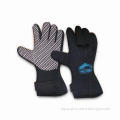Diving Gloves with Printing Palm, Wrist Belt and Adjustable Velcro, Made of Neoprene